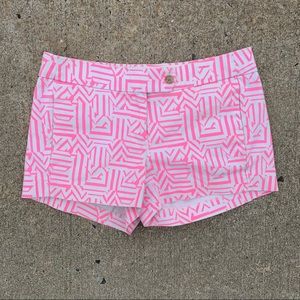 J. Crew Pink and Beige Tribal Print Shorts 2